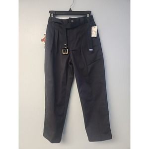 Vintage Bugle Boy Pleated Khaki Pants Boys 7x Easy Care No Wrinkle‎ Navy Blue